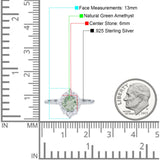 Art Deco Round Natural Stone Halo Ring