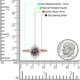 Art Deco Round Natural Stone Halo Ring