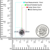 Art Deco Round Natural Stone Halo Ring