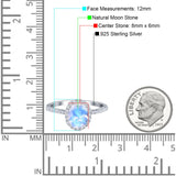 Art Deco Oval Natural Stone Halo Ring