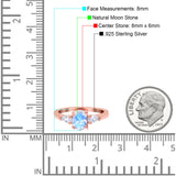 Oval Natural Stone Three Stone Ring