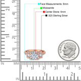 Art Deco Round Natural Stone Halo Princess Cut Ring