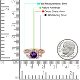 Art Deco Round Natural Stone Halo Princess Cut Ring