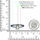 Art Deco Oval Natural Stone Wedding Ring