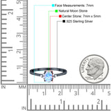 Art Deco Oval Natural Stone Wedding Ring