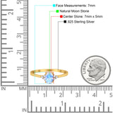 Art Deco Oval Natural Stone Wedding Ring