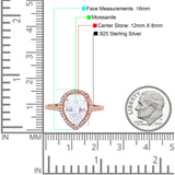 Art Deco Pear Natural Stone Wedding Ring