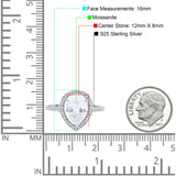 Art Deco Pear Natural Stone Wedding Ring