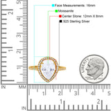 Art Deco Pear Natural Stone Wedding Ring