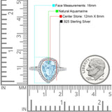 Art Deco Pear Natural Stone Wedding Ring