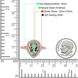 Art Deco Pear Natural Stone Wedding Ring