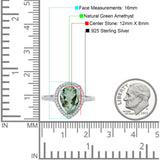 Art Deco Pear Natural Stone Wedding Ring