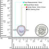 Art Deco Pear Natural Stone Wedding Ring