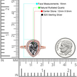 Art Deco Pear Natural Stone Wedding Ring