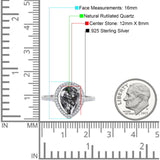 Art Deco Pear Natural Stone Wedding Ring