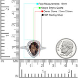 Art Deco Pear Natural Stone Wedding Ring