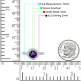 Vintage Style Halo Round Natural Stone Ring