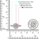 Vintage Style Halo Round Natural Stone Ring