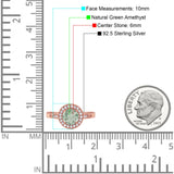 Vintage Style Halo Round Natural Stone Ring