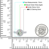 Vintage Style Halo Round Natural Stone Ring