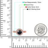 Vintage Style Halo Round Natural Stone Ring