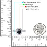 Vintage Style Halo Round Natural Stone Ring