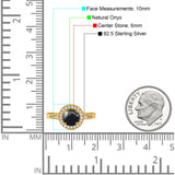 Vintage Style Halo Round Natural Stone Ring