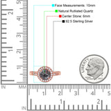 Vintage Style Halo Round Natural Stone Ring