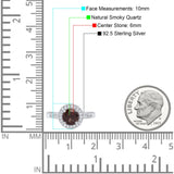 Vintage Style Halo Round Natural Stone Ring