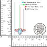 Art Deco Pear Natural Stone Trio Ring