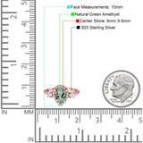 Art Deco Pear Natural Stone Trio Ring