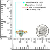 Art Deco Pear Natural Stone Trio Ring