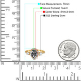 Art Deco Pear Natural Stone Trio Ring