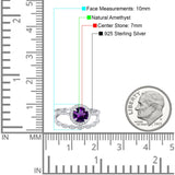 Two Piece Round Natural Stone Flower Ring
