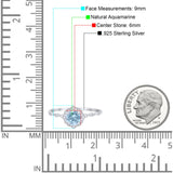 Vintage Style Round Natural Stone Floral Ring