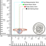 Vintage Style Round Natural Stone Floral Ring