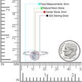 Vintage Style Round Natural Stone Floral Ring