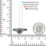 Vintage Style Round Natural Stone Floral Ring