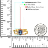 Two Piece Oval Natural Stone Bridal Ring