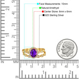 Two Piece Oval Natural Stone Bridal Ring