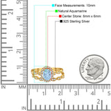 Two Piece Oval Natural Stone Bridal Ring