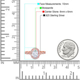 Art Deco Oval Natural Stone Halo Ring