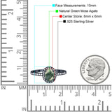 Art Deco Oval Natural Stone Wedding Ring