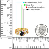Three Piece Oval Natural Stone Floral Ring