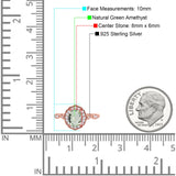 Art Deco Oval Natural Stone Flower Ring