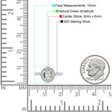 Art Deco Oval Natural Stone Flower Ring