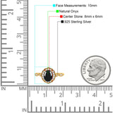 Art Deco Oval Natural Stone Flower Ring