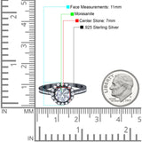 Art Deco Round Natural Stone Wedding Ring