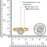 Art Deco Round Natural Stone Wedding Ring