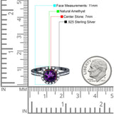 Art Deco Round Natural Stone Wedding Ring